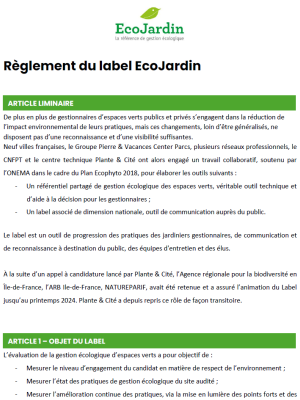 règlement première page 